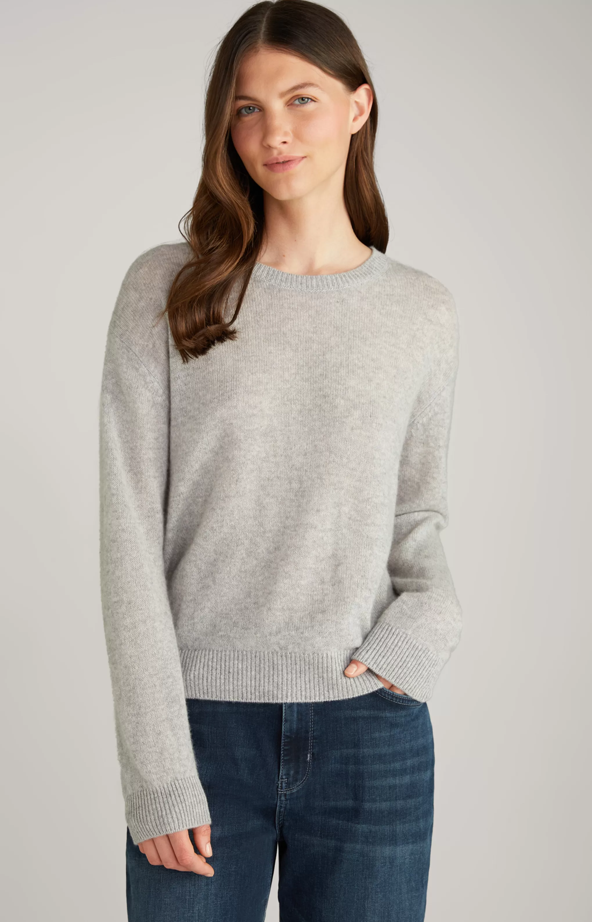 Knitwear | Clothing*JOOP Knitwear | Clothing Cashmere Knitted Sweater in Grey Marl