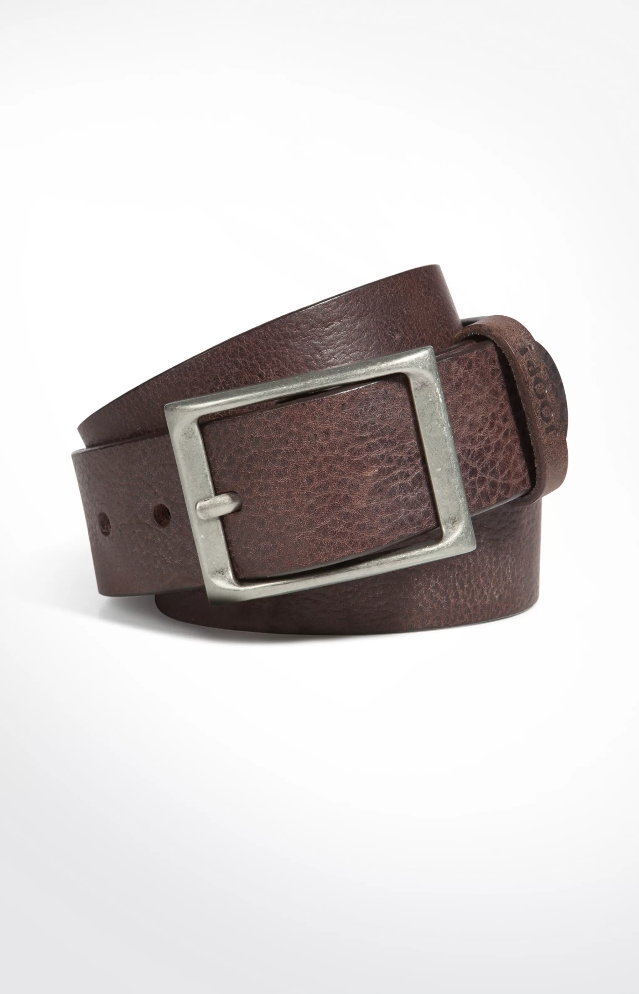 Belts*JOOP Belts Finely Textured Cowhide Belt in Dark Brown