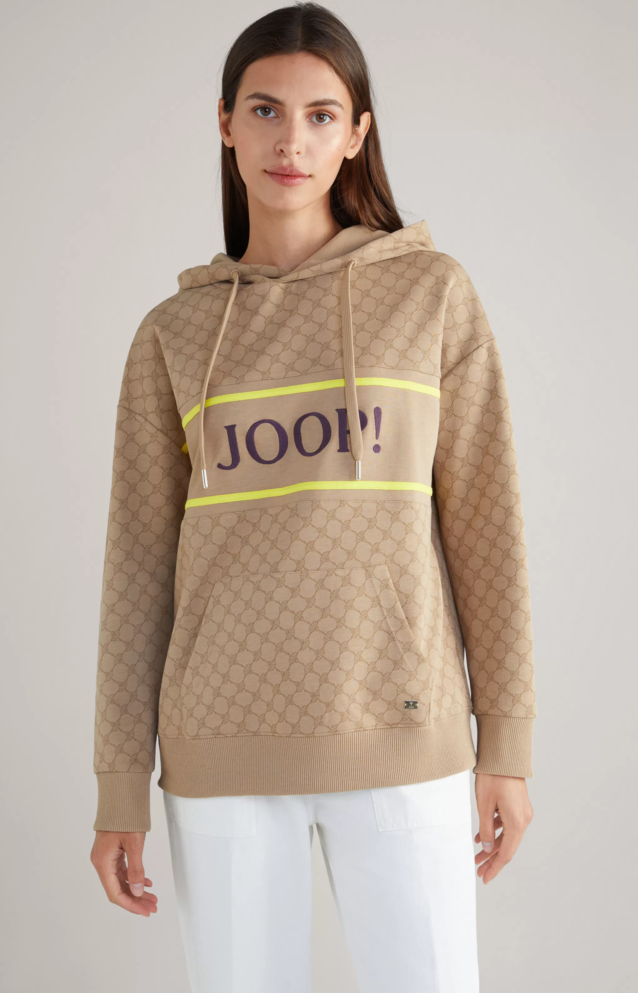 Shirts & Sweats | Clothing*JOOP Shirts & Sweats | Clothing Hoodie in Beige, patterned