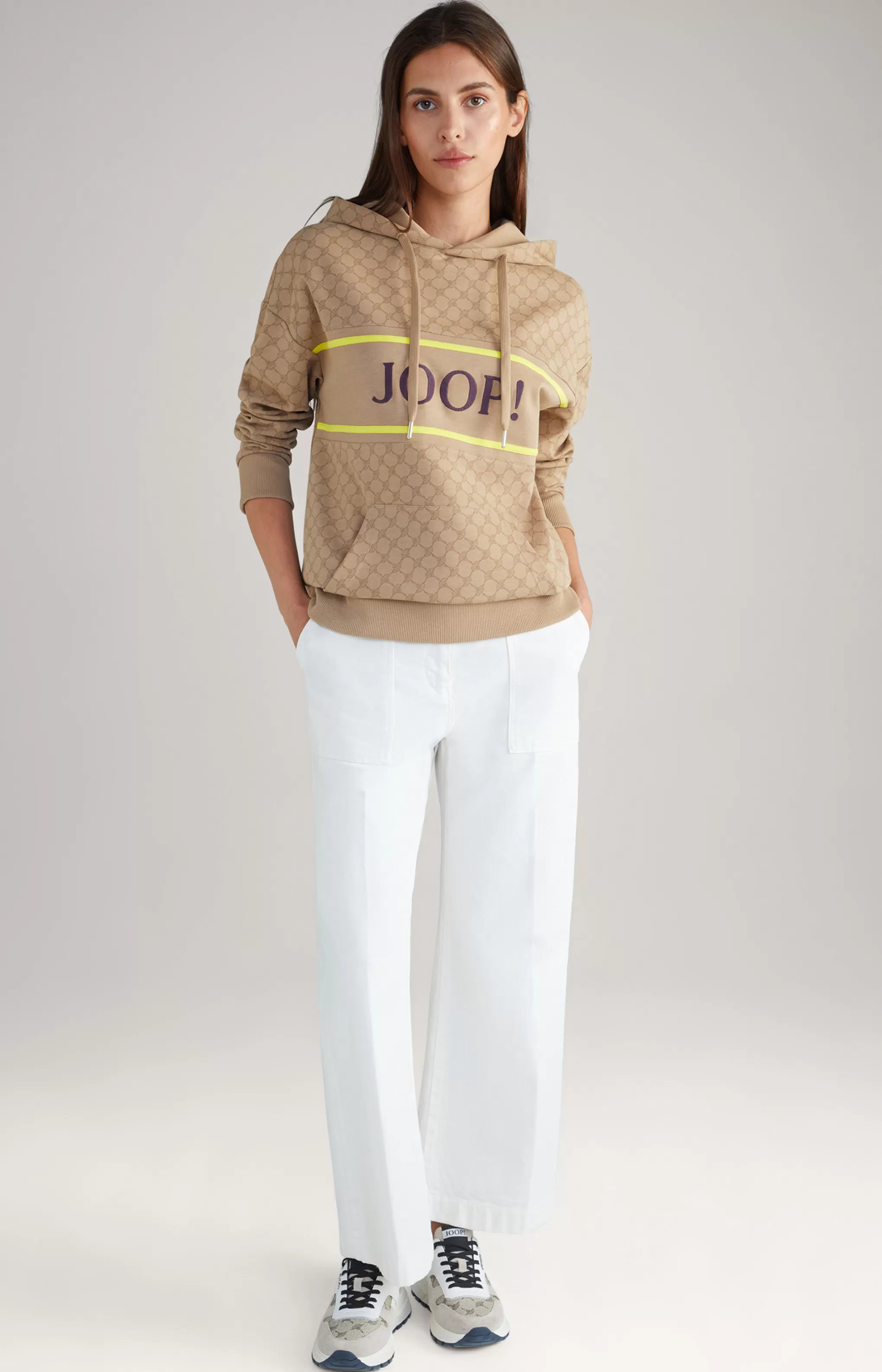 Shirts & Sweats | Clothing*JOOP Shirts & Sweats | Clothing Hoodie in Beige, patterned