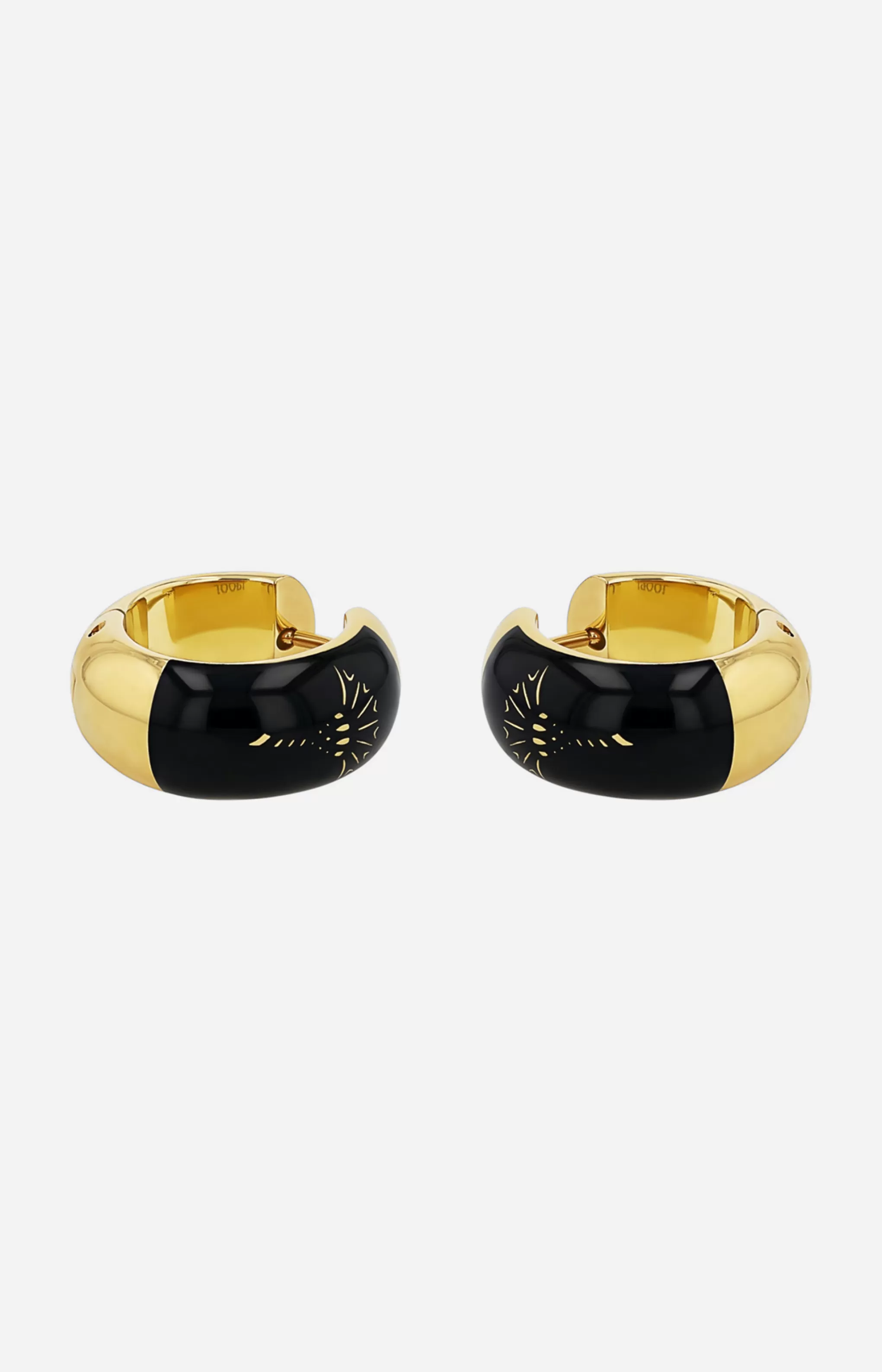 Earrings | Jewellery*JOOP Earrings | Jewellery Hoop Earrings with Enamel Black in /Black