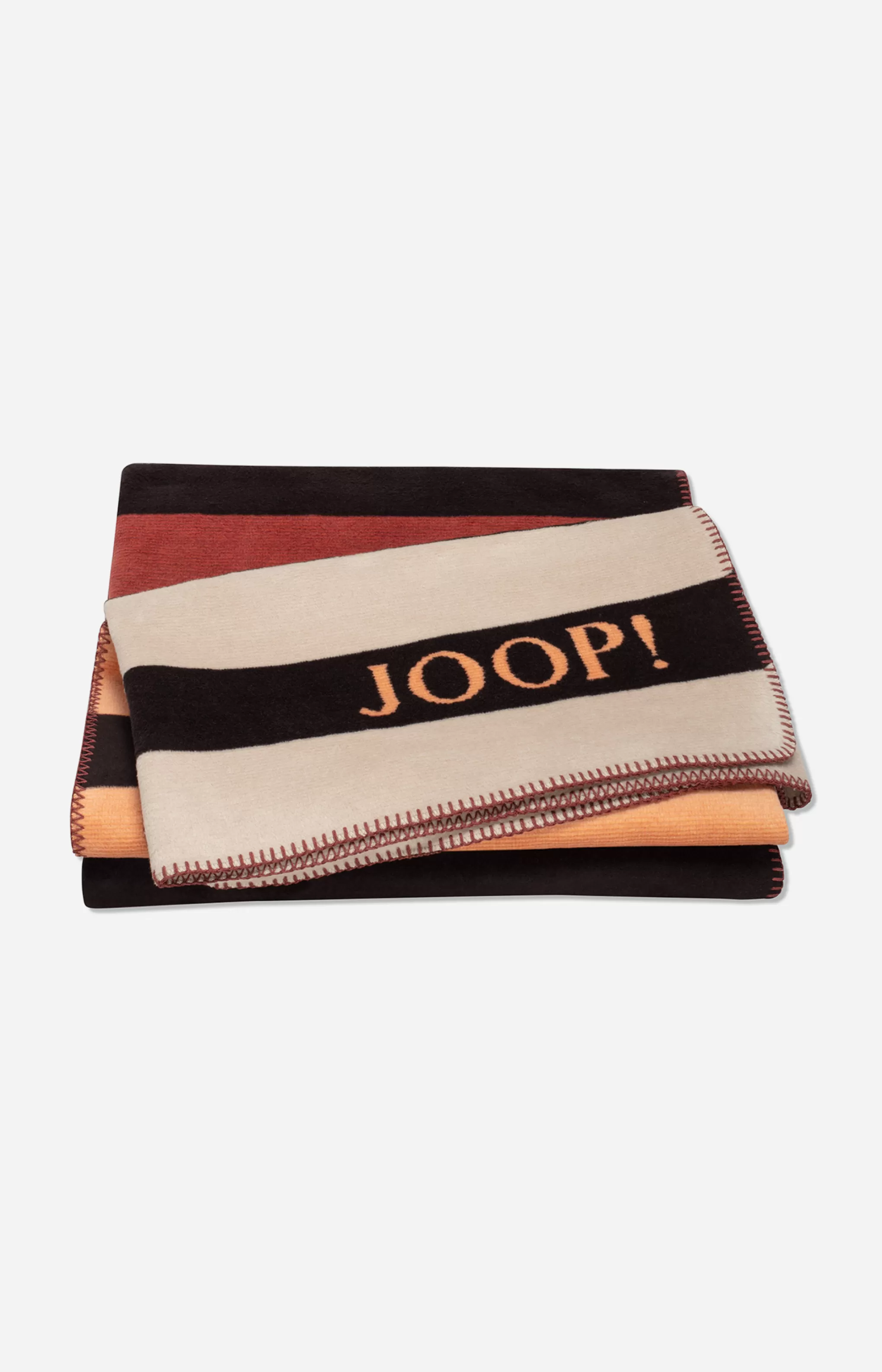 Throws & Blankets*JOOP Throws & Blankets ! TONE throw in copper/beige/brown stripe