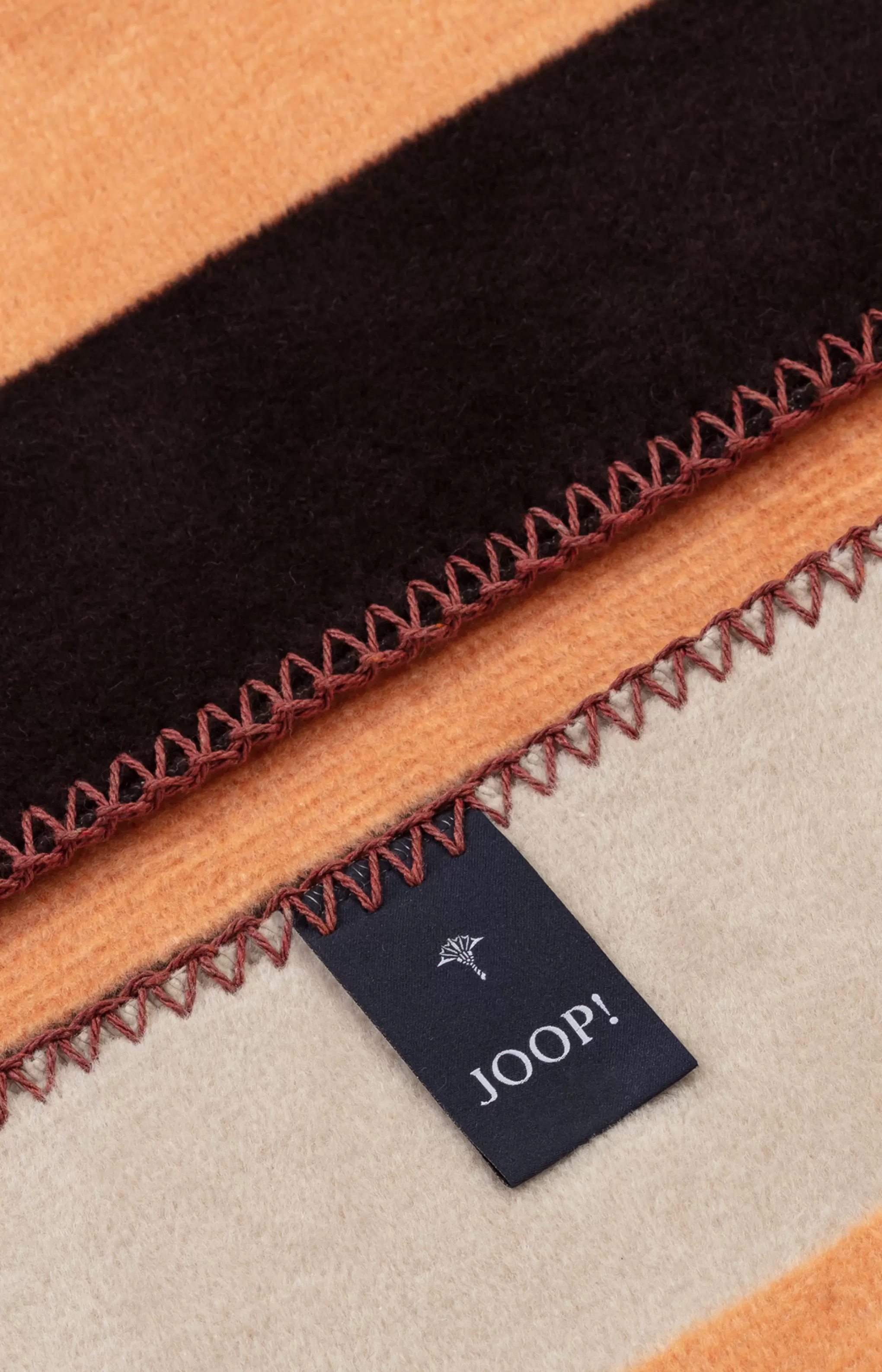 Throws & Blankets*JOOP Throws & Blankets ! TONE throw in copper/beige/brown stripe