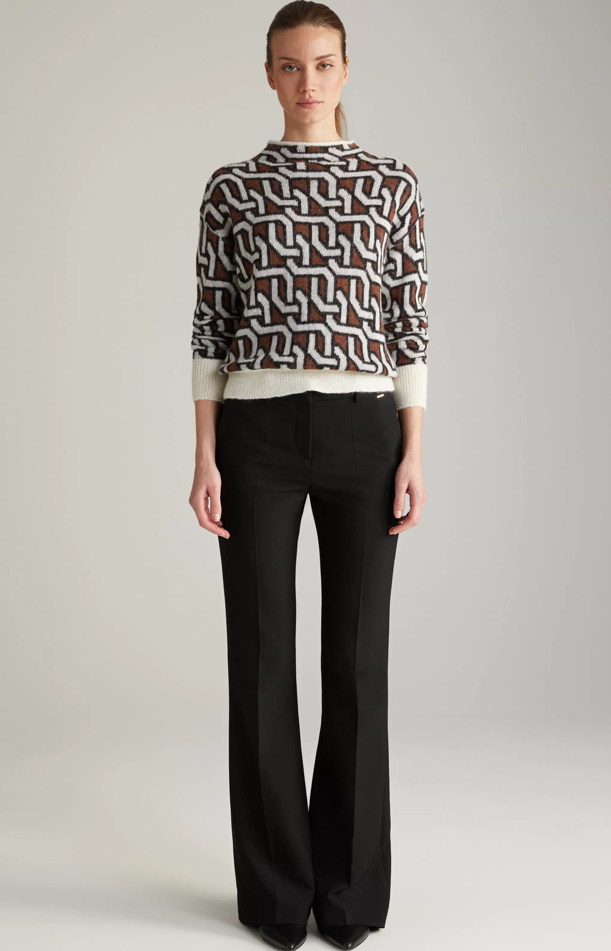 Knitwear | Clothing*JOOP Knitwear | Clothing Knitted Pullover in a Cream/Brown/Black Pattern