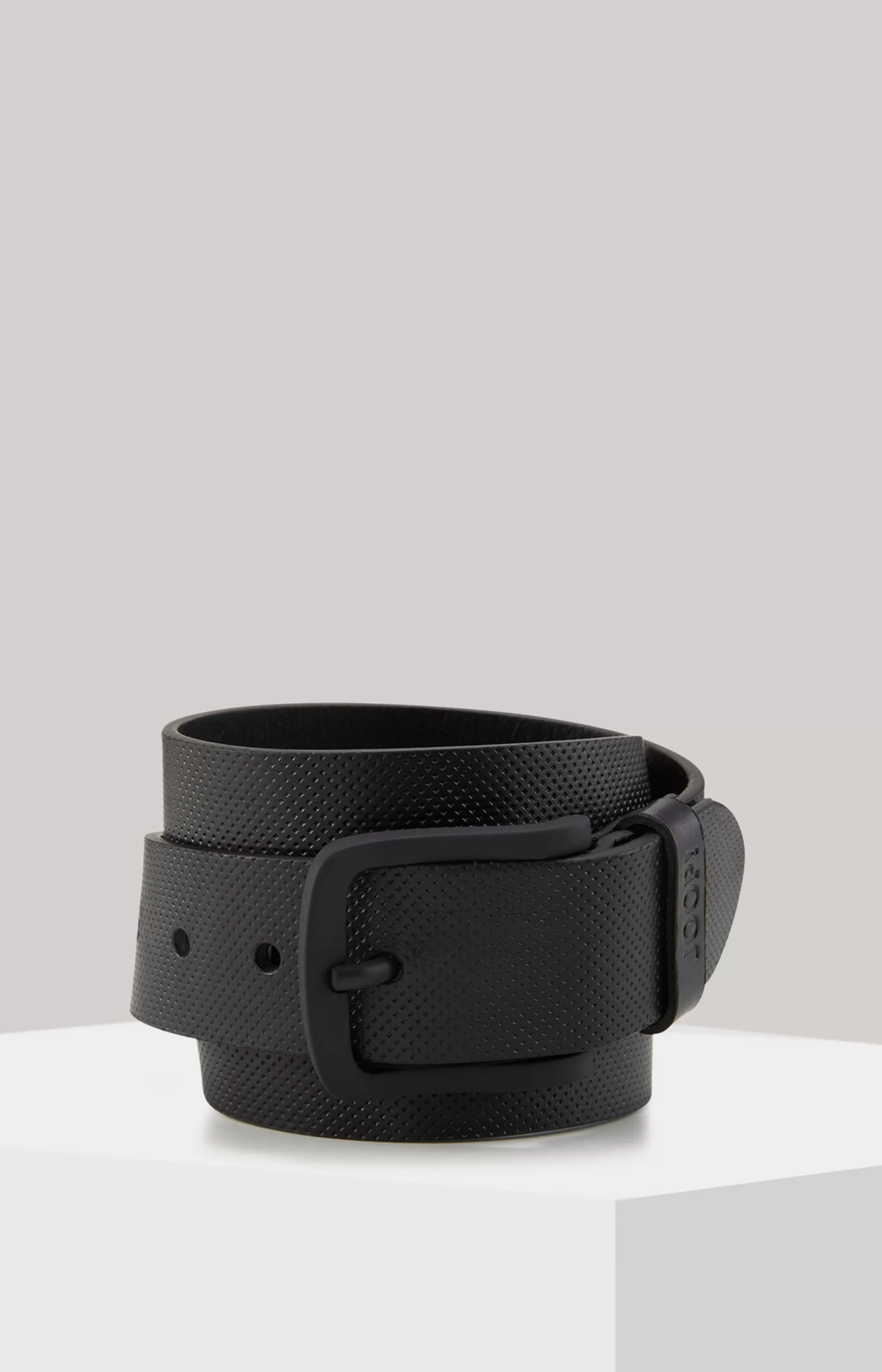 Belts*JOOP Belts Leather Belt in Black, textured