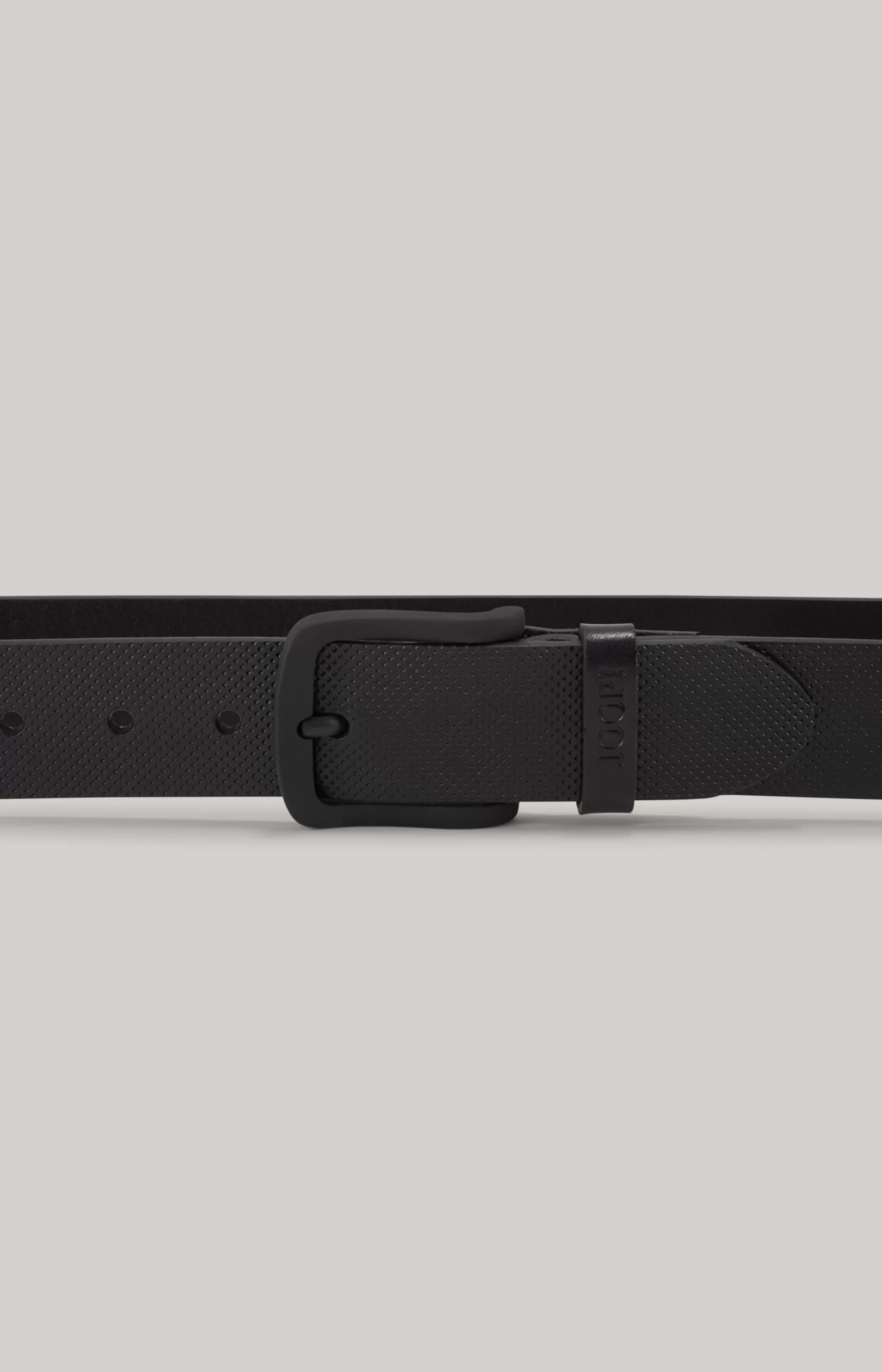 Belts*JOOP Belts Leather Belt in Black, textured