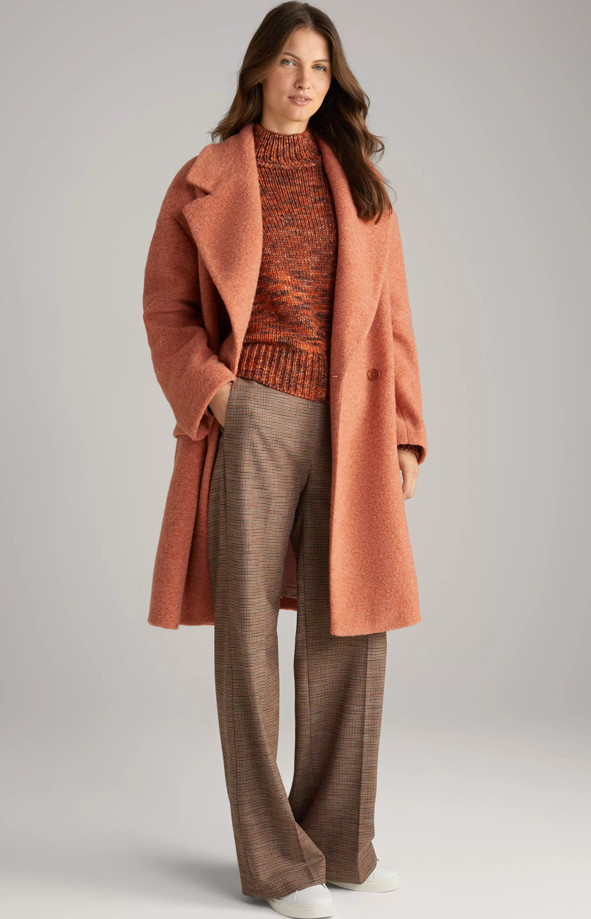 Trousers | Clothing*JOOP Trousers | Clothing Marlene Trousers in Orange/Black/Beige Check