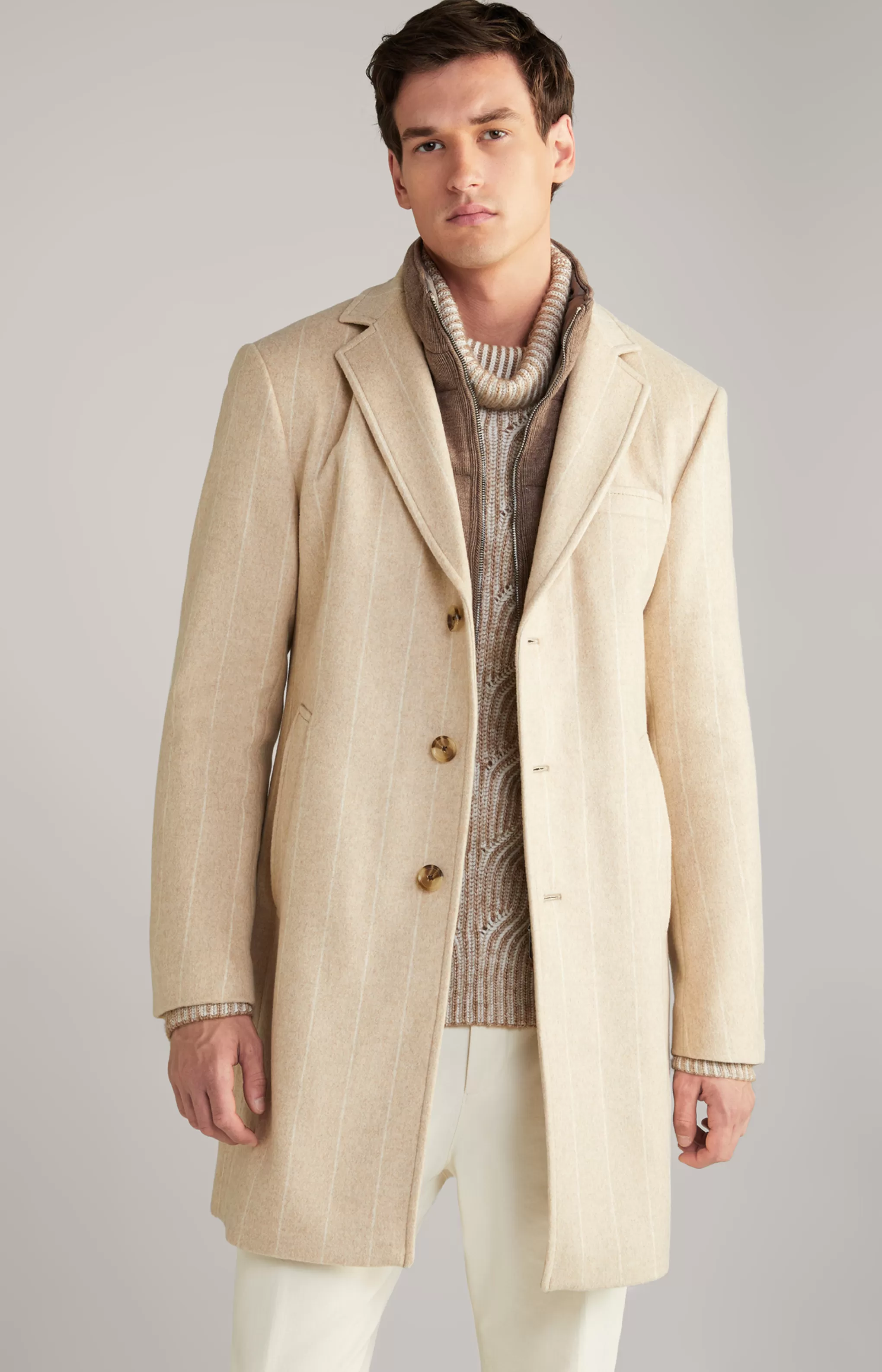 Coats | Clothing*JOOP Coats | Clothing Morris Coat in a Beige Stripe