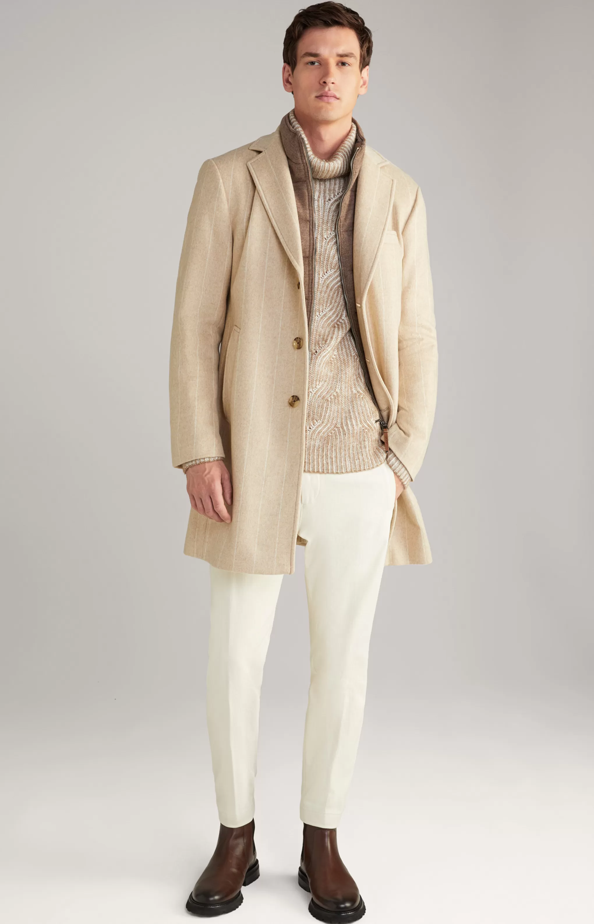 Coats | Clothing*JOOP Coats | Clothing Morris Coat in a Beige Stripe