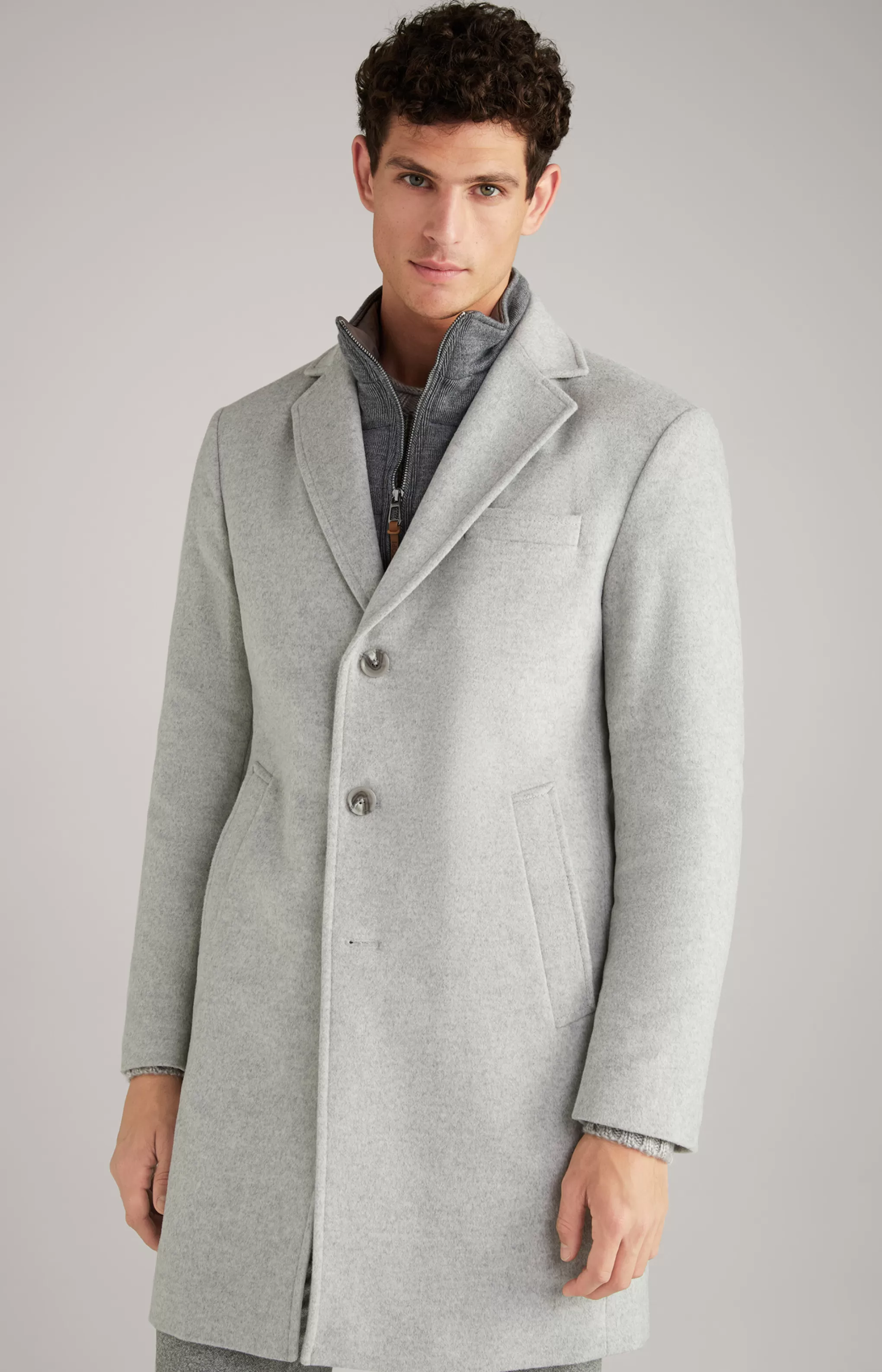 Coats | Clothing*JOOP Coats | Clothing Morris Coat in Mottled Light Grey