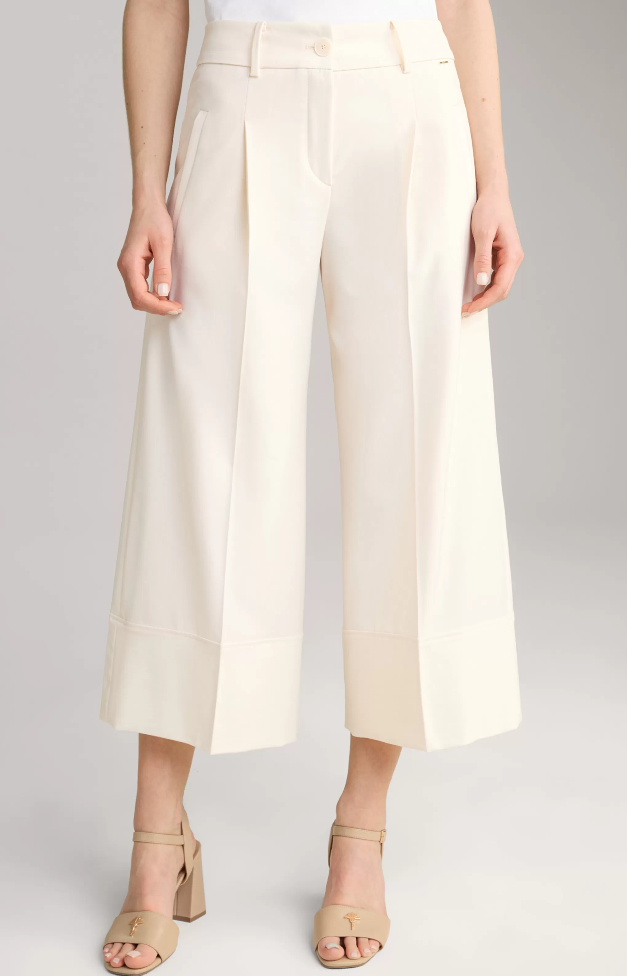 Trousers*JOOP Trousers Off-white Striped Culottes