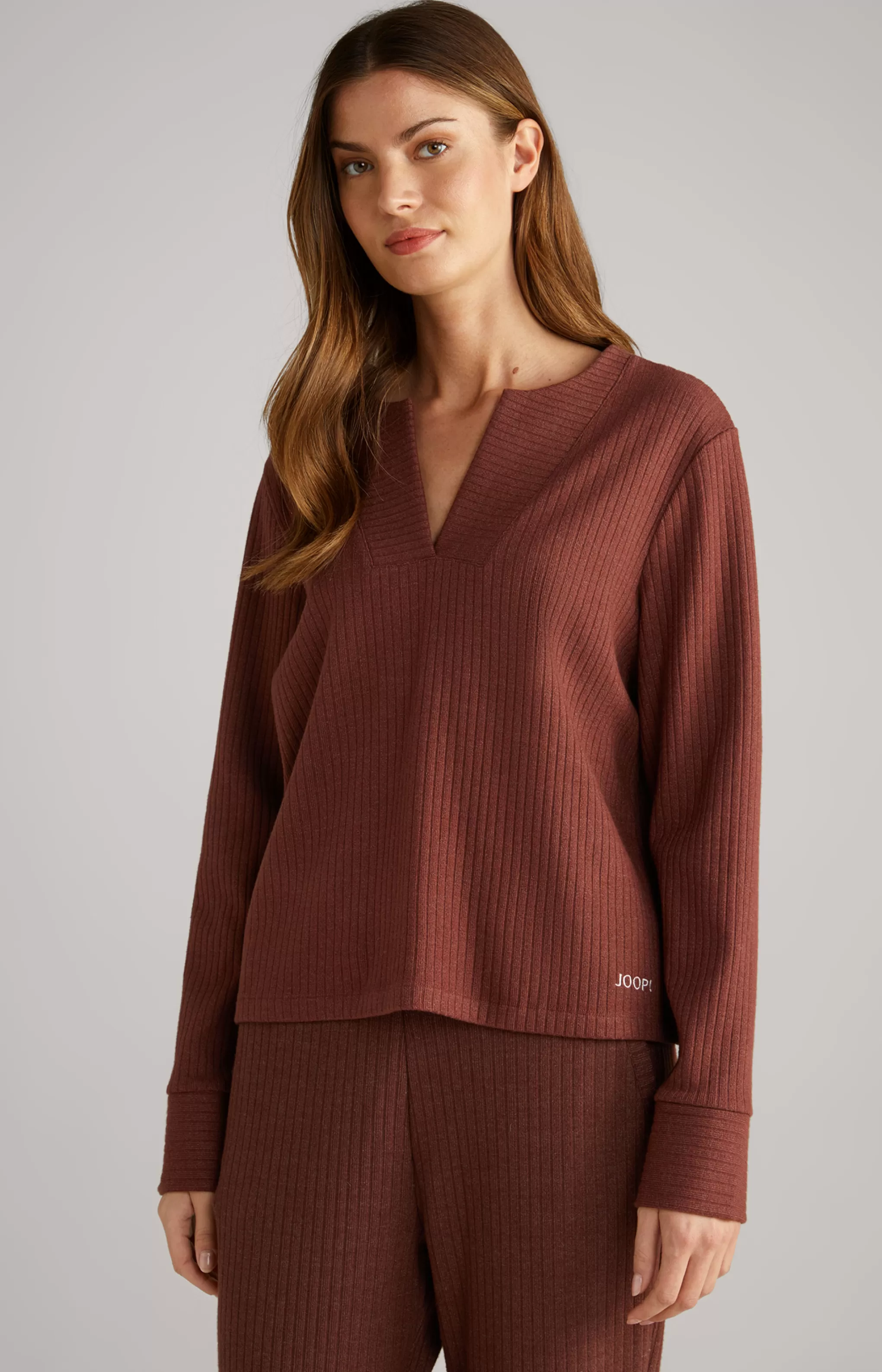 Loungewear & Nightwear*JOOP Loungewear & Nightwear Ribbed Long-Sleeve Loungewear Top in