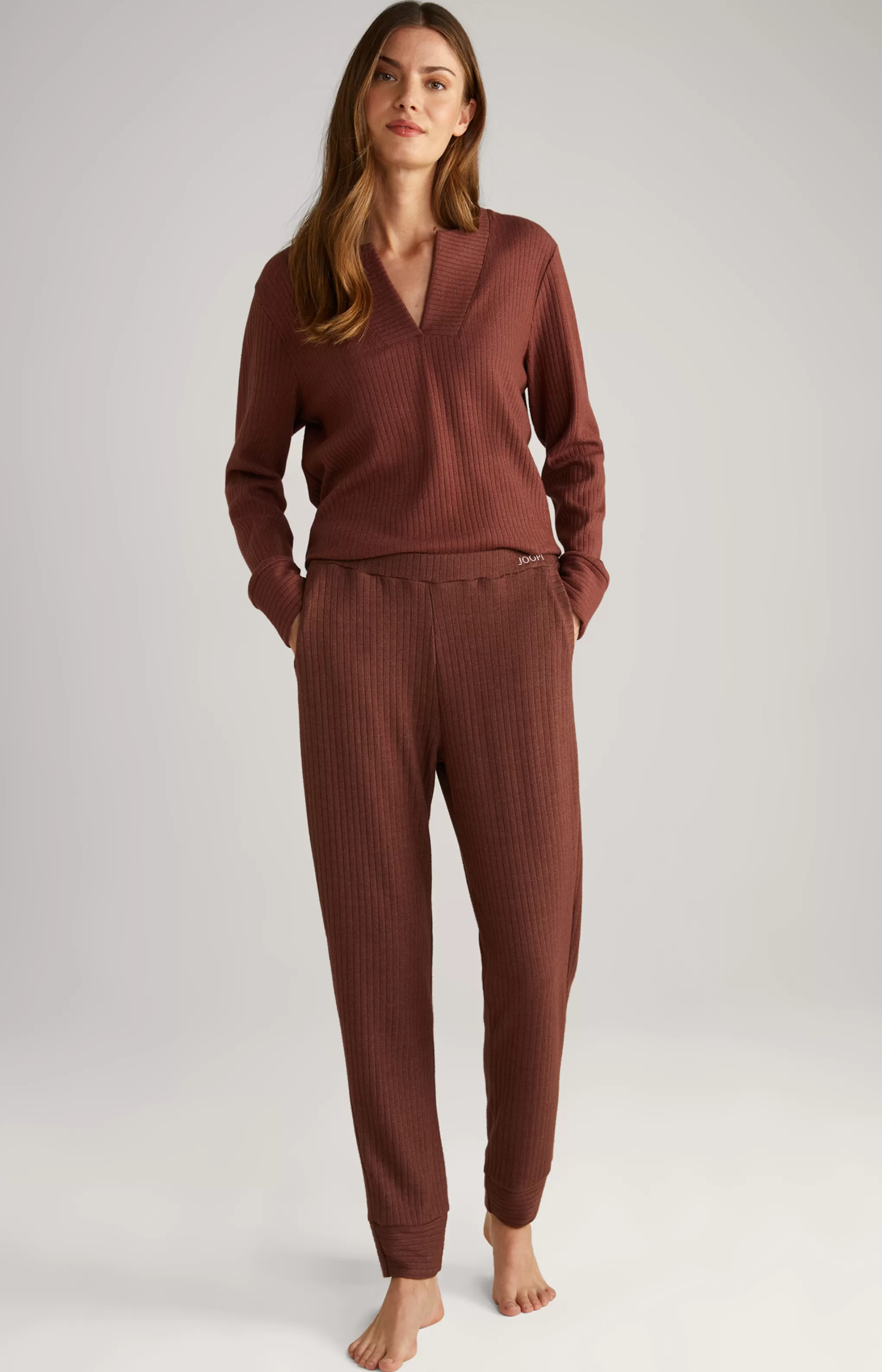 Loungewear & Nightwear*JOOP Loungewear & Nightwear Ribbed Long-Sleeve Loungewear Top in