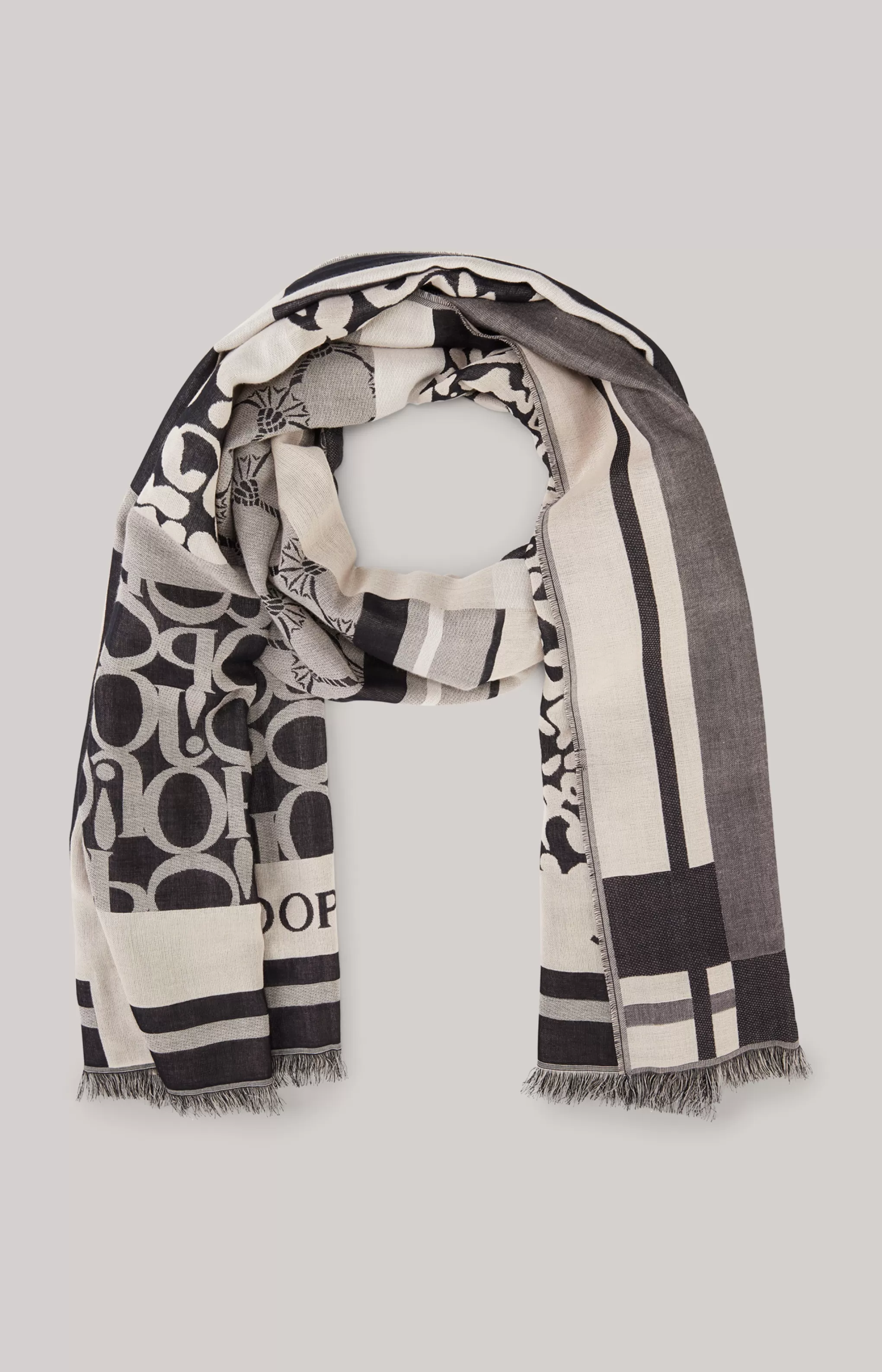 Scarves & Hats*JOOP Scarves & Hats Scarf in an Anthracite/ Pattern