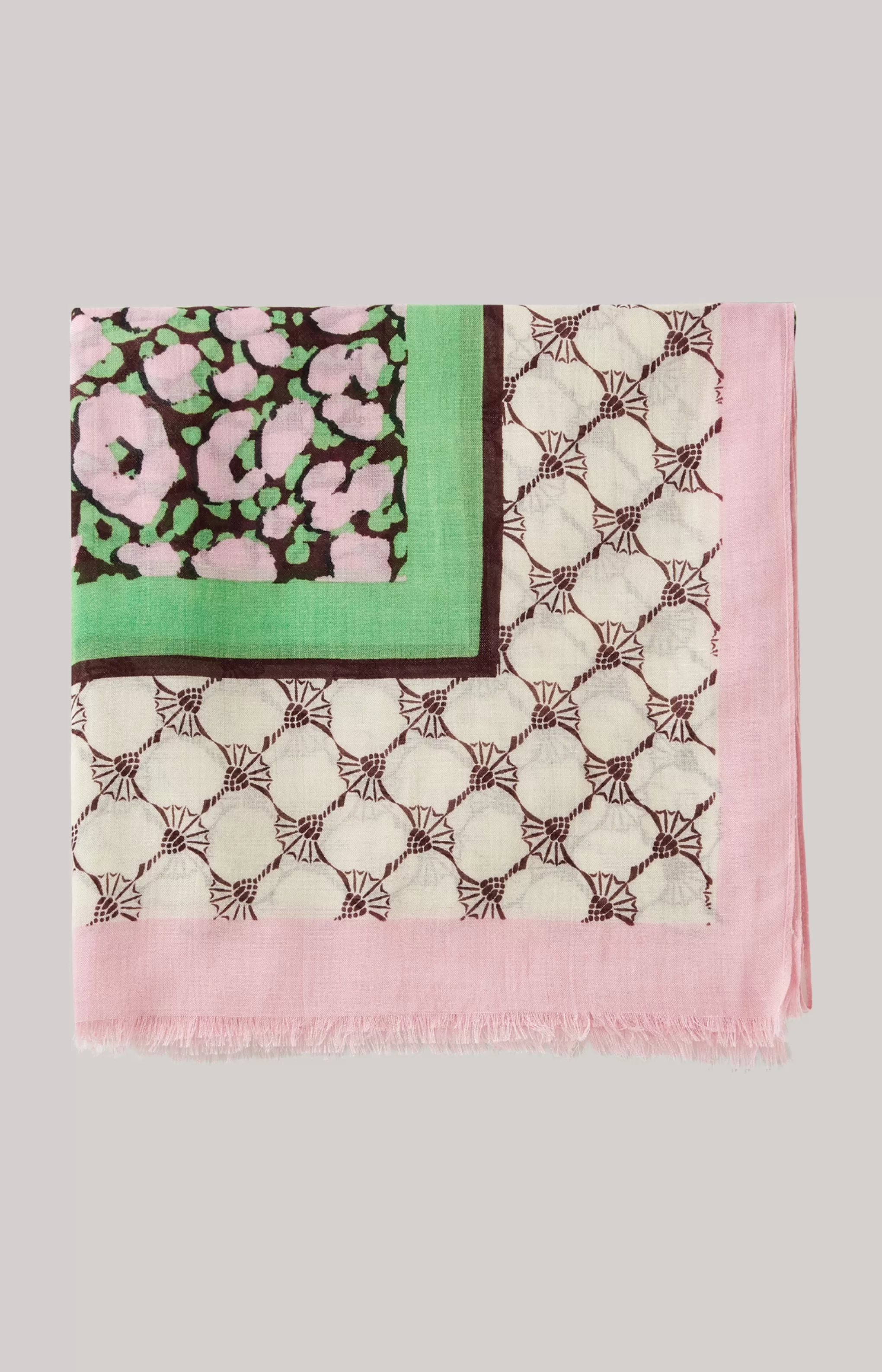 Scarves & Hats*JOOP Scarves & Hats Shawl in a Pink and Green Pattern