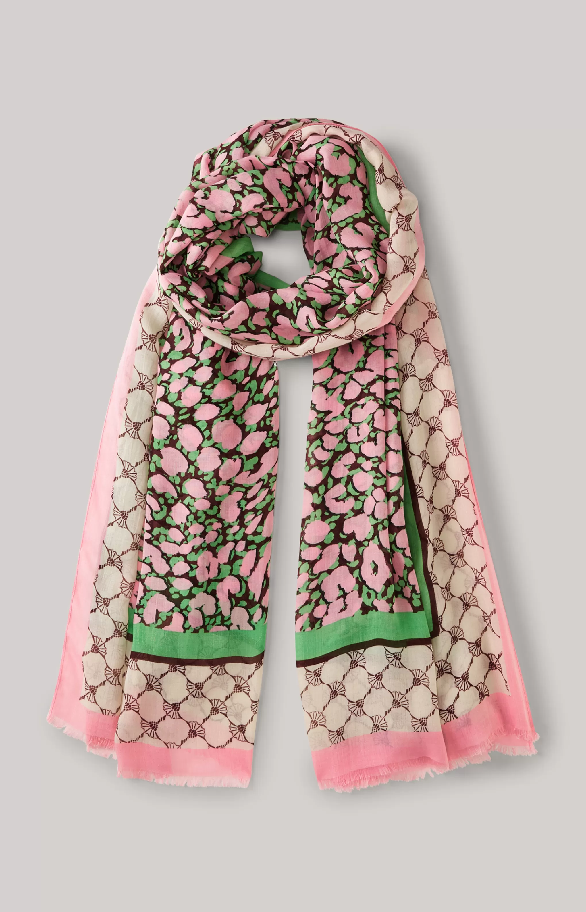 Scarves & Hats*JOOP Scarves & Hats Shawl in a Pink and Green Pattern