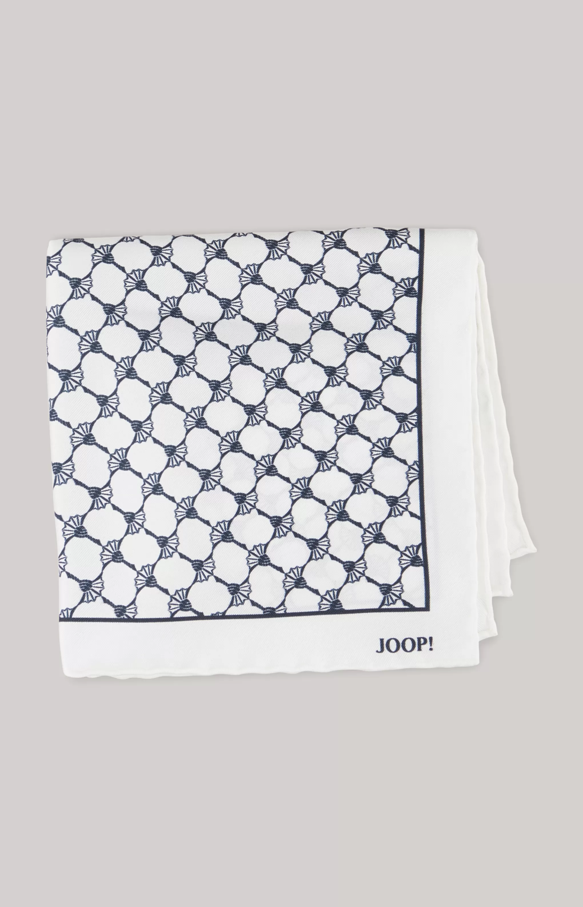 Ties & Bow Ties*JOOP Ties & Bow Ties Silk Pocket Square in Off-white/Dark Navy