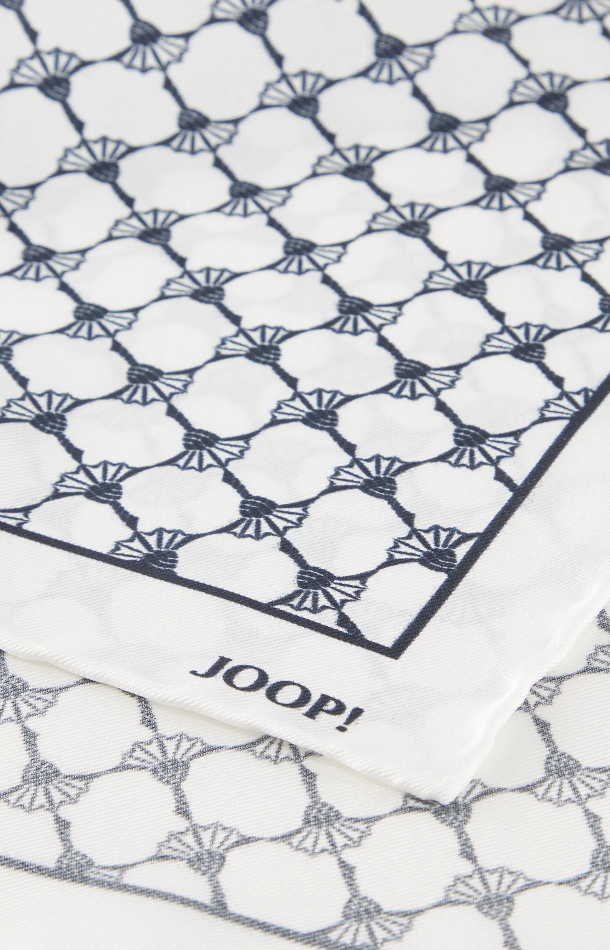 Ties & Bow Ties*JOOP Ties & Bow Ties Silk Pocket Square in Off-white/Dark Navy