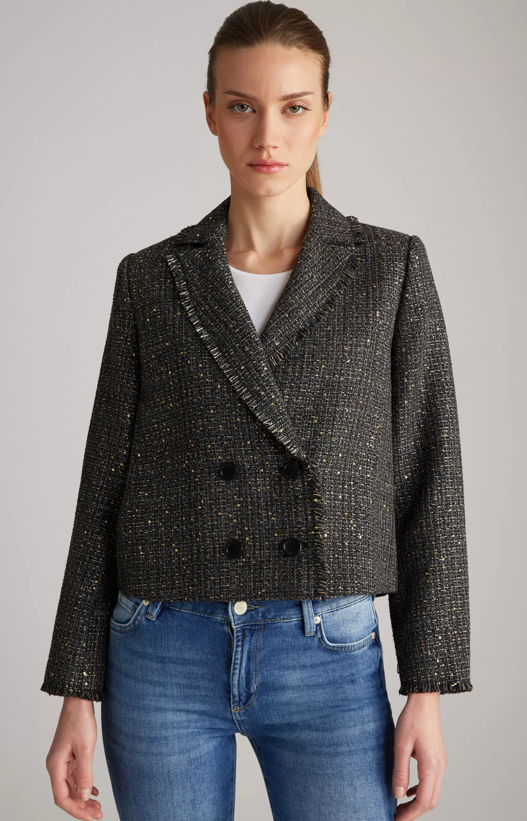 Blazers | Clothing*JOOP Blazers | Clothing Tweed Blazer Jacket in /Grey/Gold