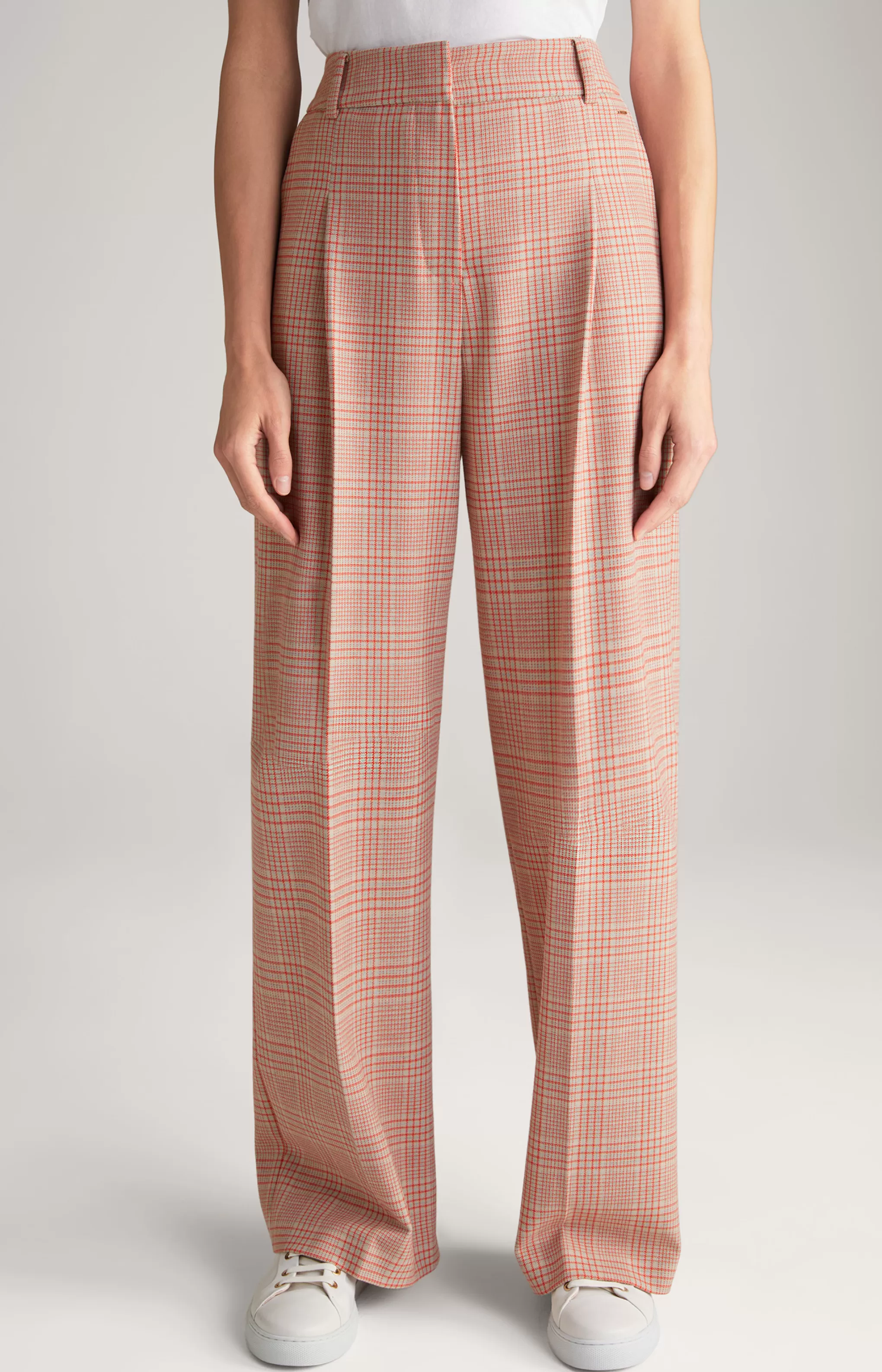 Trousers | Clothing*JOOP Trousers | Clothing Twill trousers in Beige/Red Check