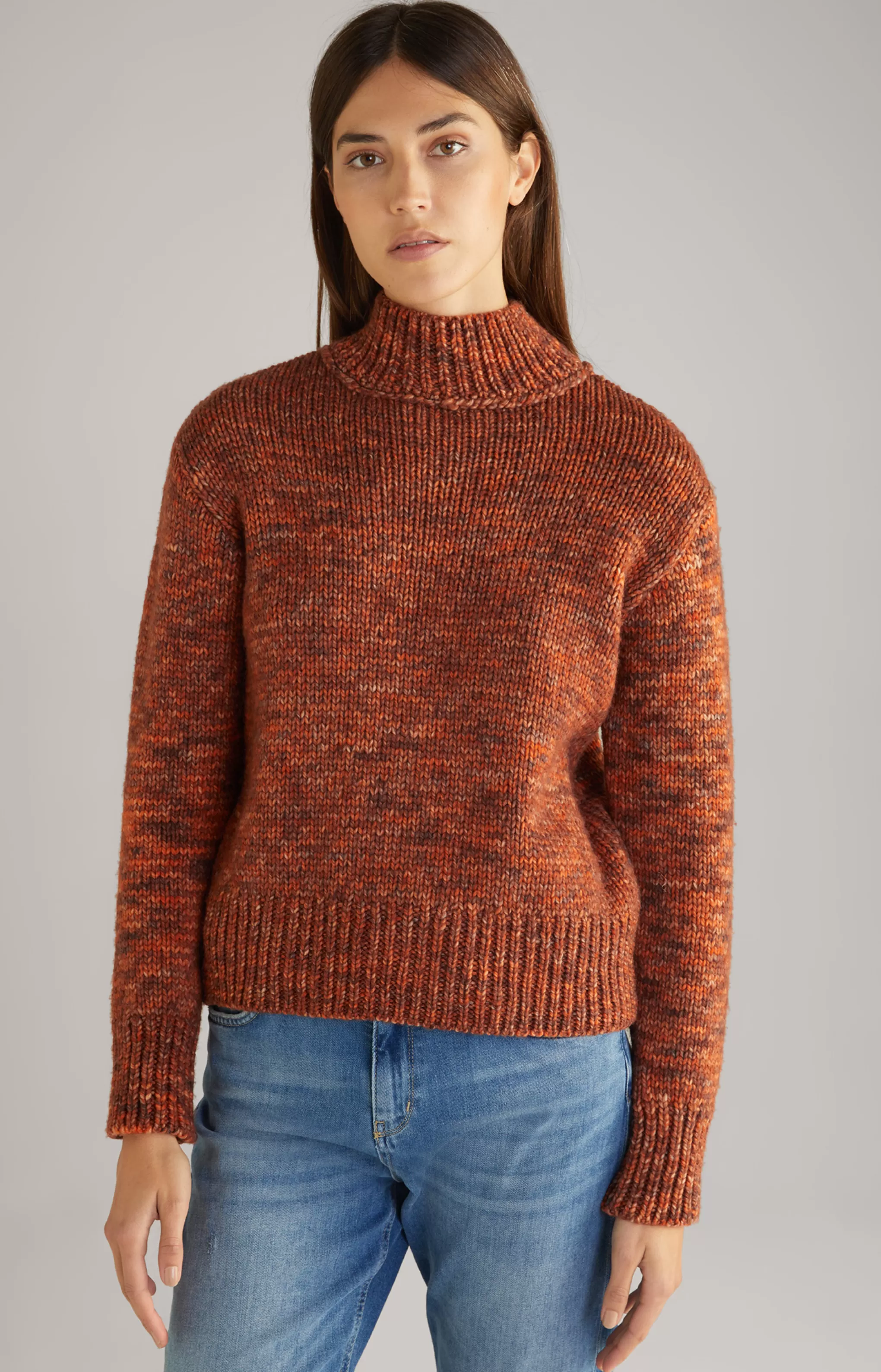 Knitwear | Clothing*JOOP Knitwear | Clothing Virgin Wool Knitted Sweater in Orange Marl