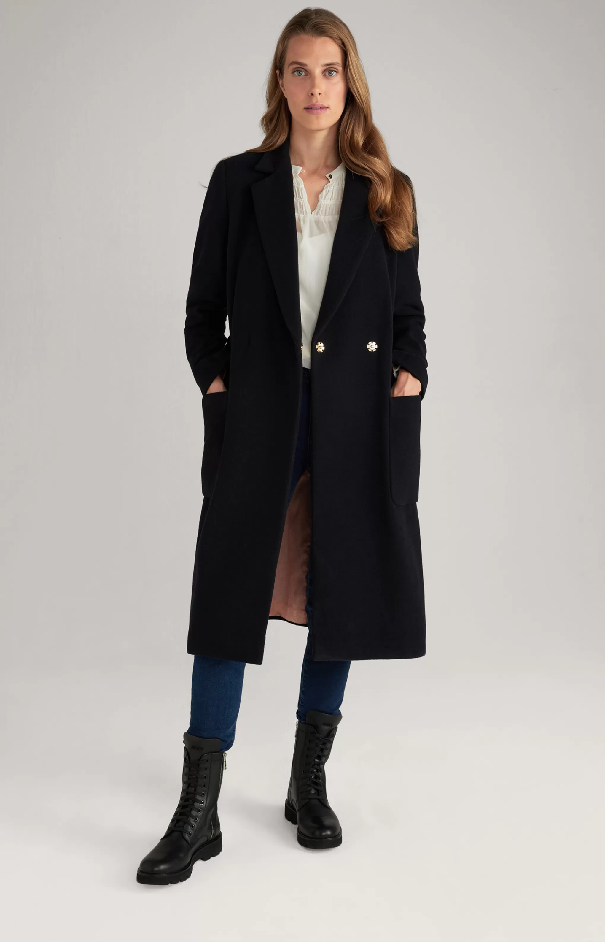 Jackets And Coats*JOOP Jackets And Coats Wool Mix Coat in Dark Blue