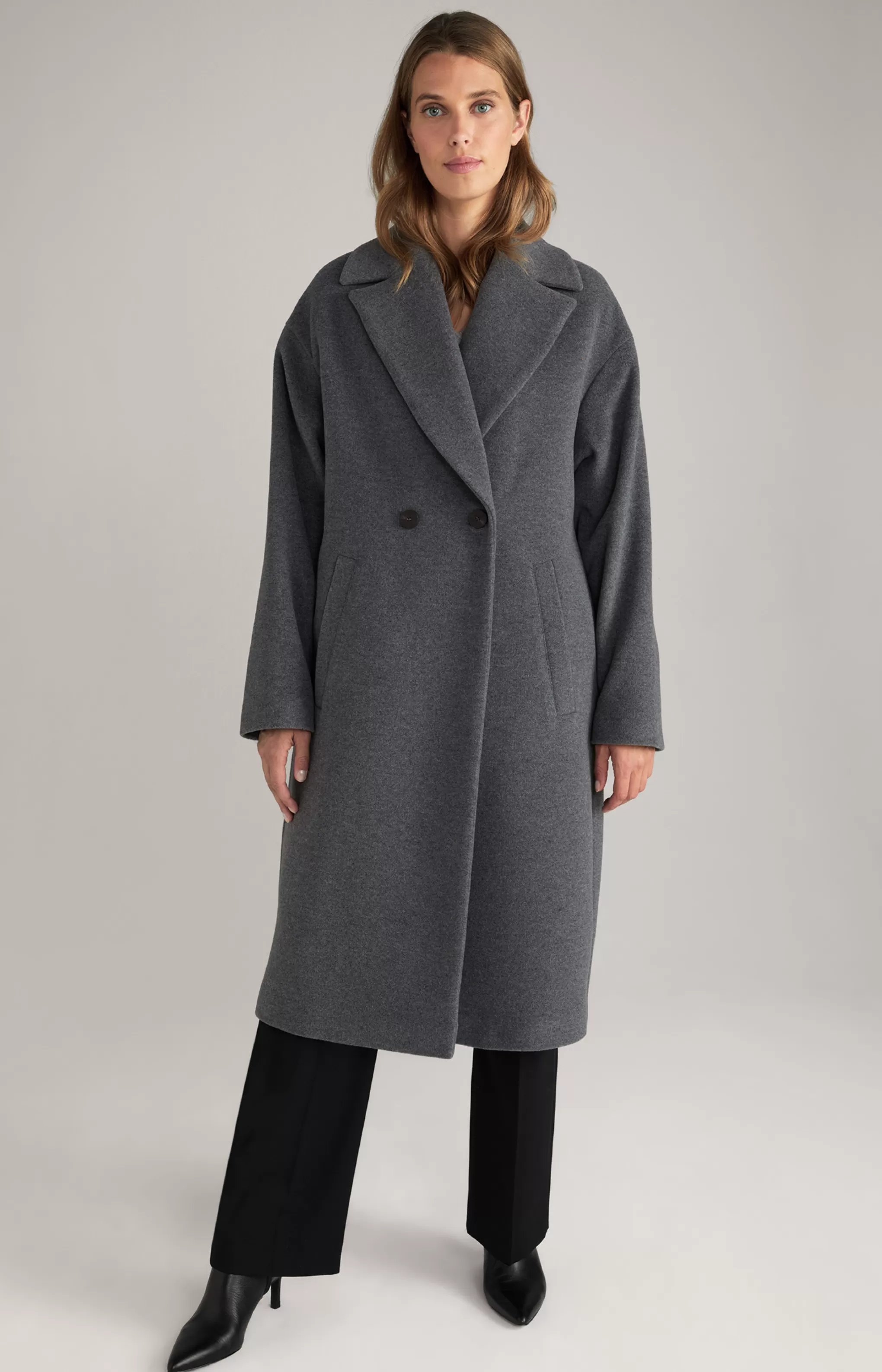 Jackets And Coats*JOOP Jackets And Coats Wool Mix Coat in Grey Melange