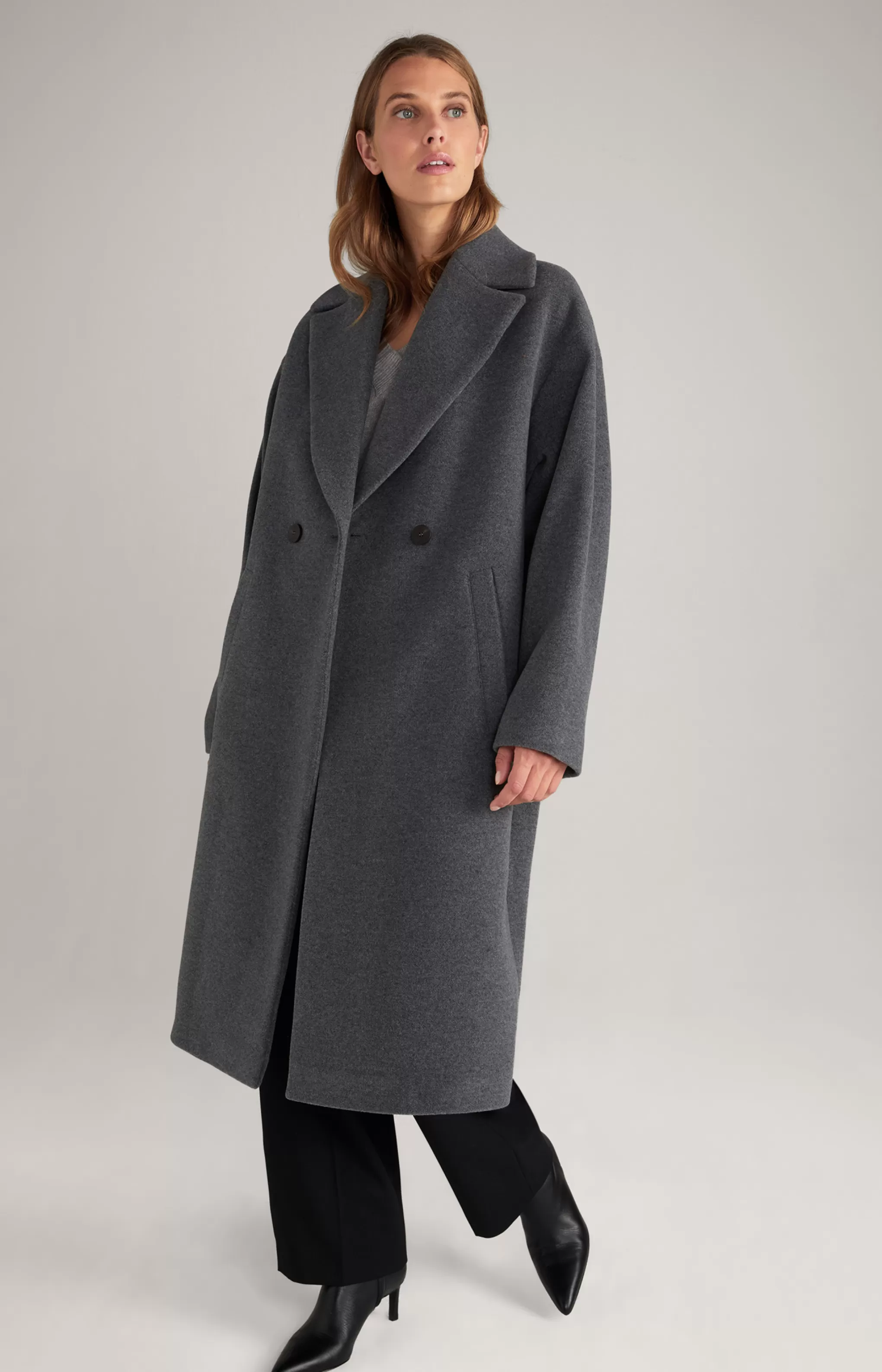 Jackets And Coats*JOOP Jackets And Coats Wool Mix Coat in Grey Melange